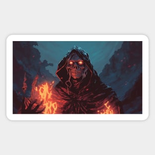 Undead Sorcerer Wizard Fire Mage Magnet